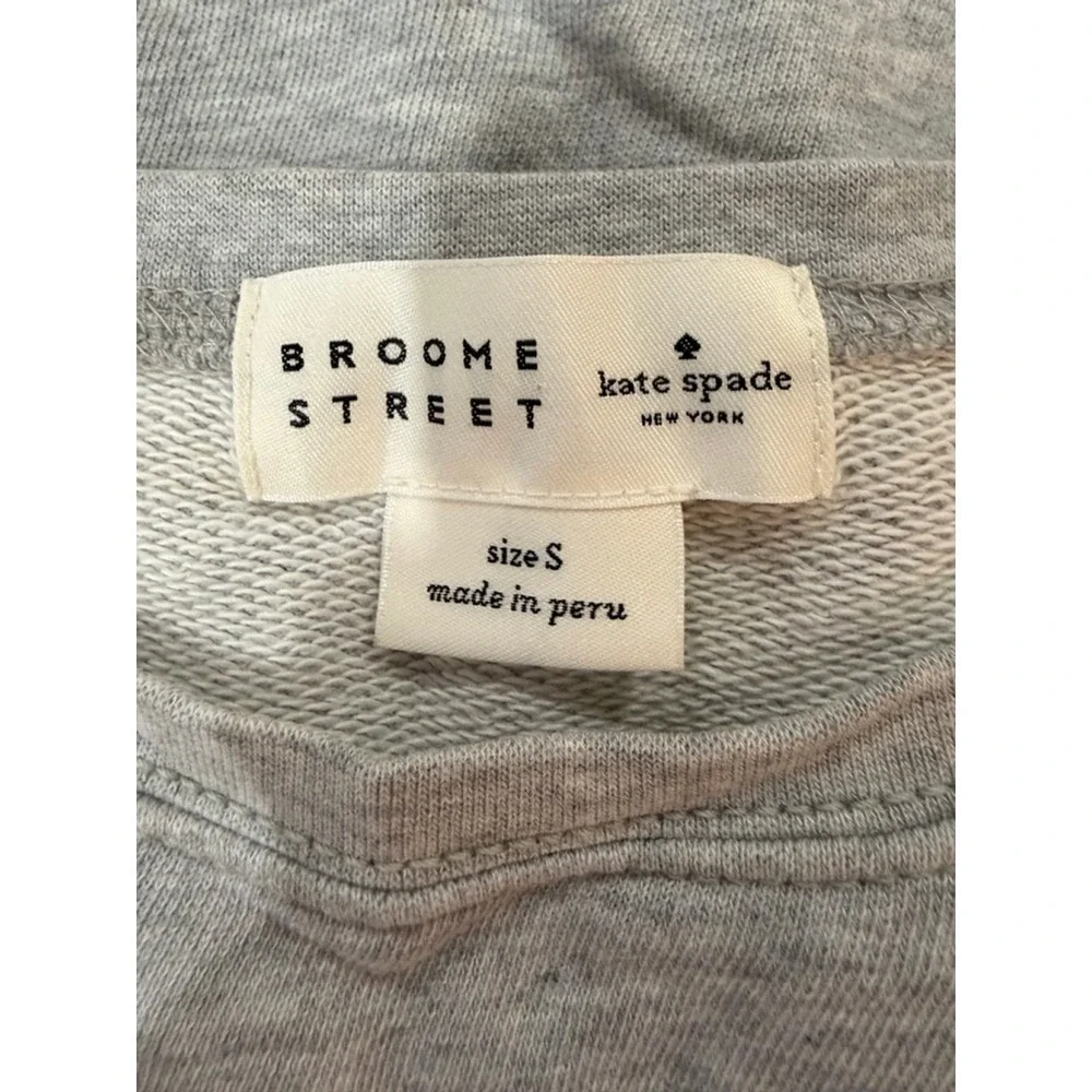 Kate Spade New York Broome Street Cassette Tape Mix It Up Sweatshirt Gray Size S - Picture 5 of 9